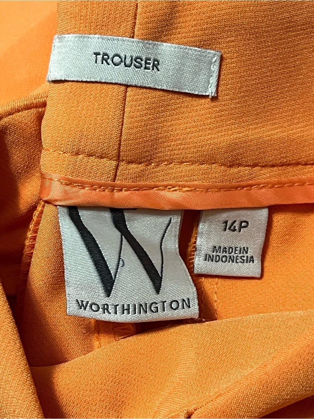 Worthington Wide-Leg High-Rise Pants in Orange